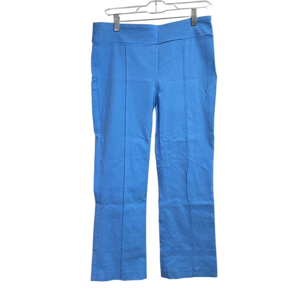 J. McLaughlin Blue Pull On Pleated Flat Front Pants Size 8